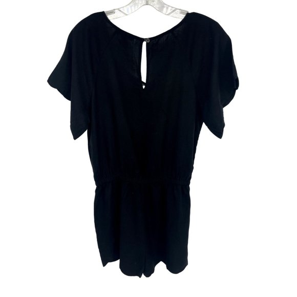 J. Crew Black Linen Romper Size XS - Picture 2 of 4